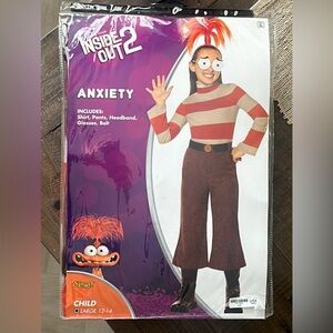 Spirit Halloween Inside Out 2 Anxiety Costume - size Child Large 12/14 NEW
